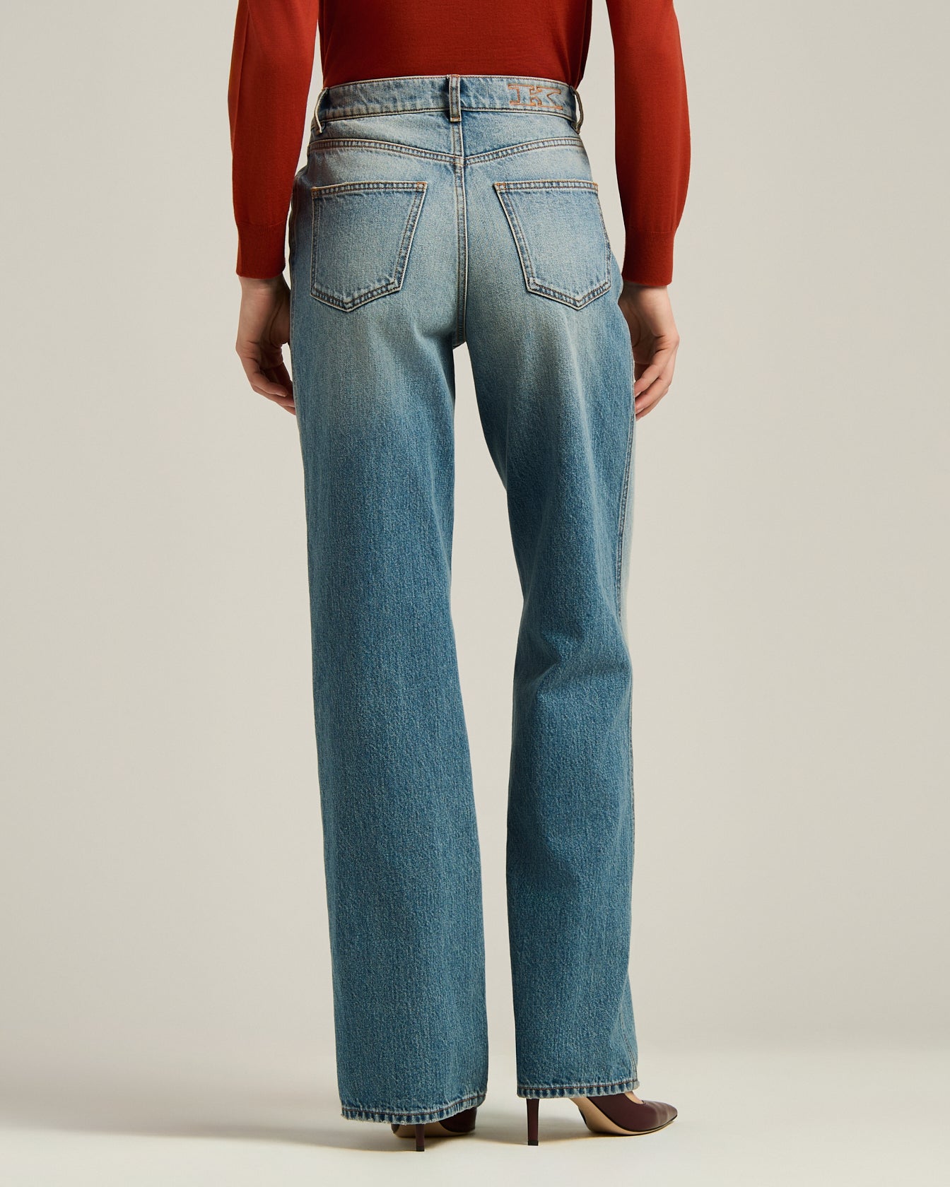 WASHED COTTON JEANS