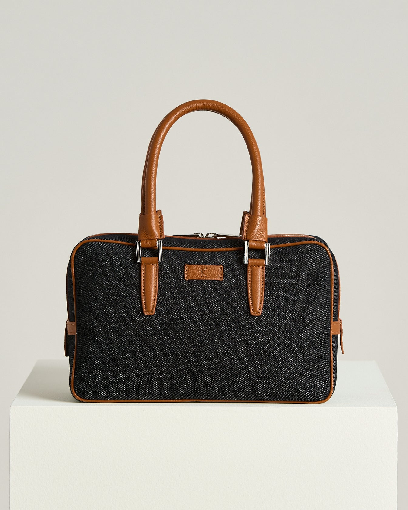 COTTON KISS ME BAG WITH LEATHER DETAILS