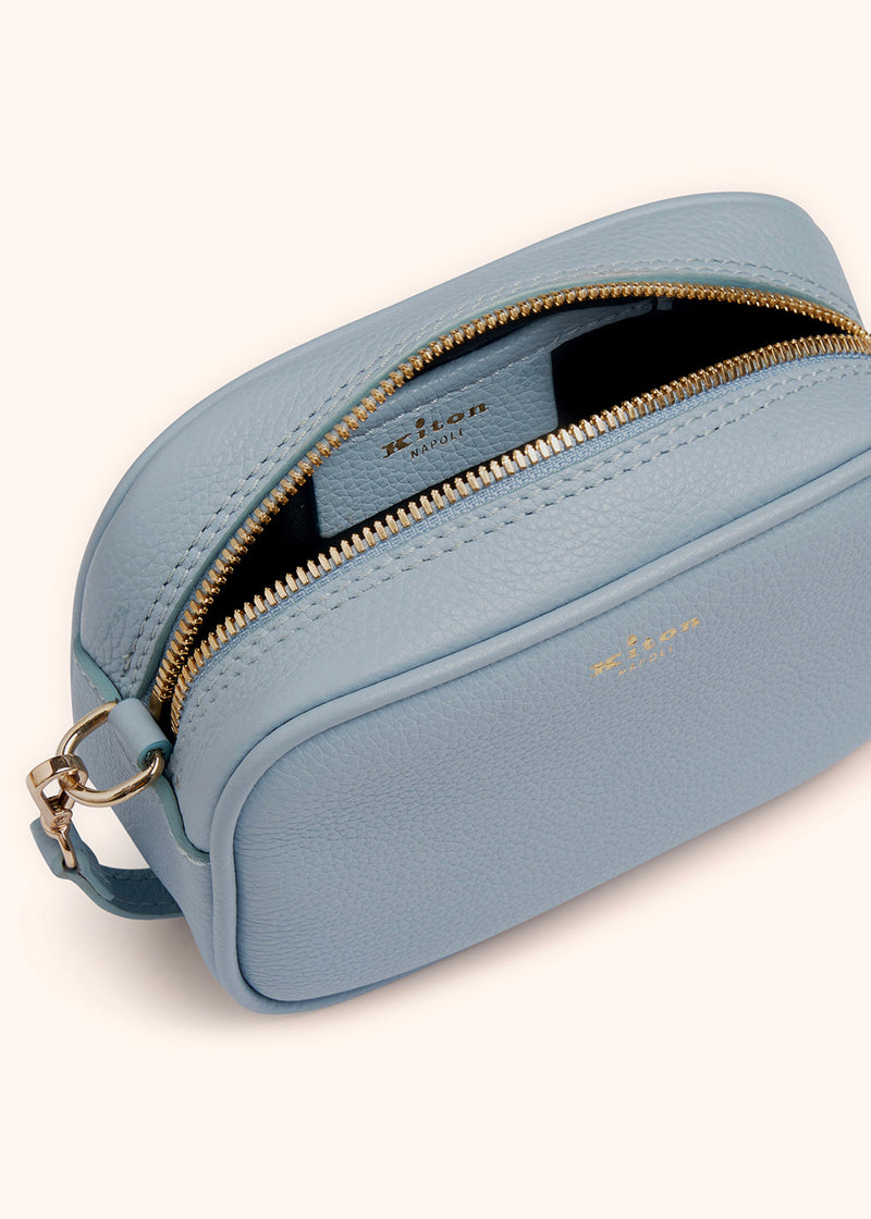 Kiton sky blue bag for woman, in calfskin 4