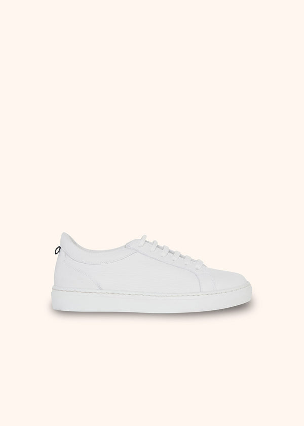 Kiton white sneakers shoes for woman, in deerskin 1