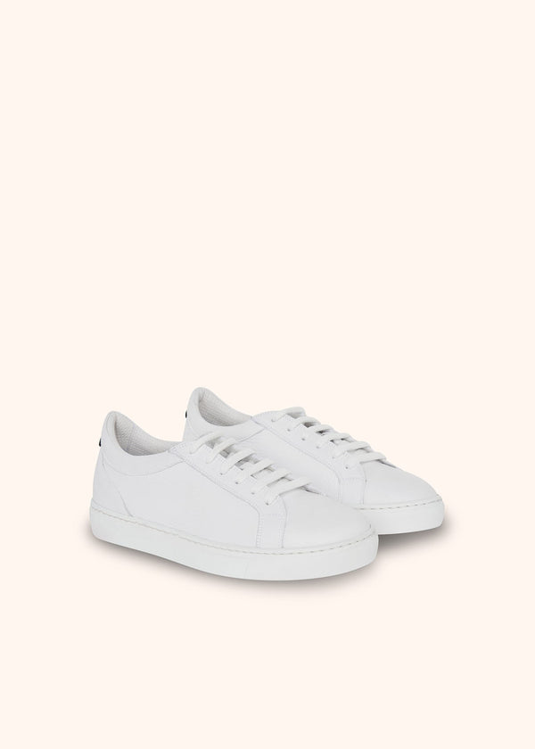 Kiton white sneakers shoes for woman, in deerskin 2