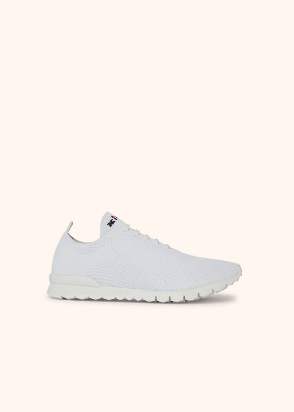 Kiton white sneakers shoes for woman, in cotton 1