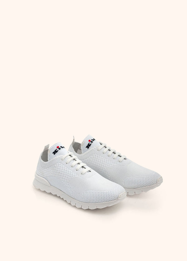 Kiton white sneakers shoes for woman, in cotton 2
