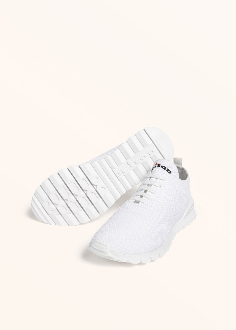 Kiton white sneakers shoes for woman, in cotton 3