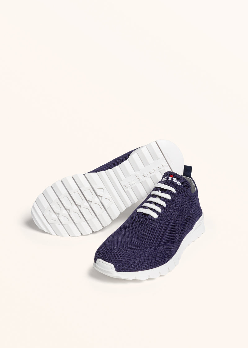 Kiton navy blue sneakers shoes for woman, in cotton 3