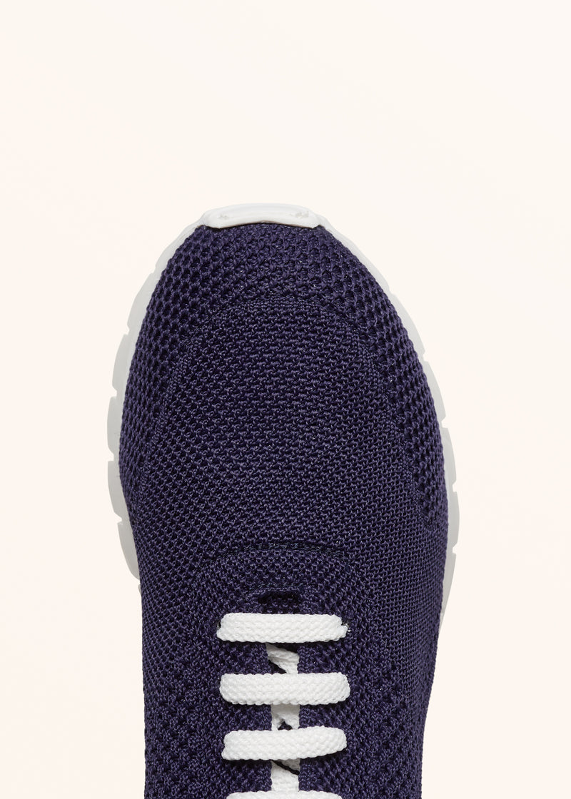 Kiton navy blue sneakers shoes for woman, in cotton 4