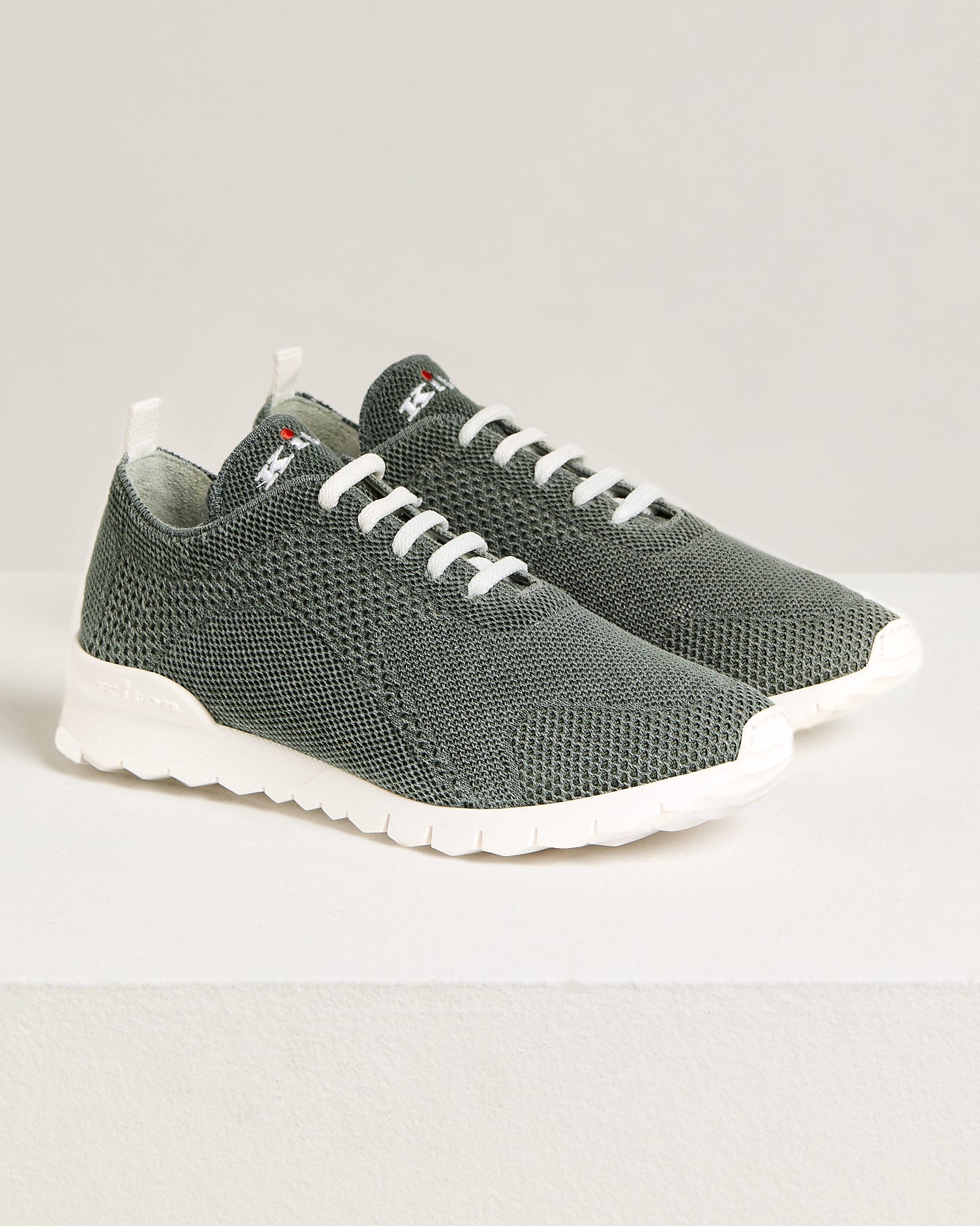“FIT” TRAINERS IN LIGHT GRAY COTTON-KNIT