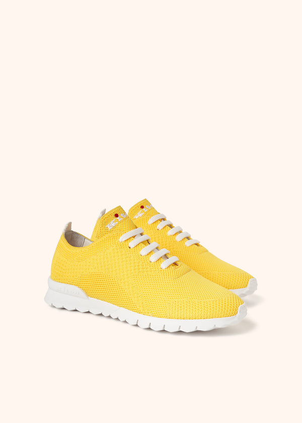 Kiton yellow sneakers shoes for woman, in cotton 2