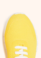 Kiton yellow sneakers shoes for woman, in cotton 4