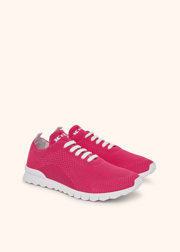 Kiton fuchsia sneakers shoes for woman, in cotton 2