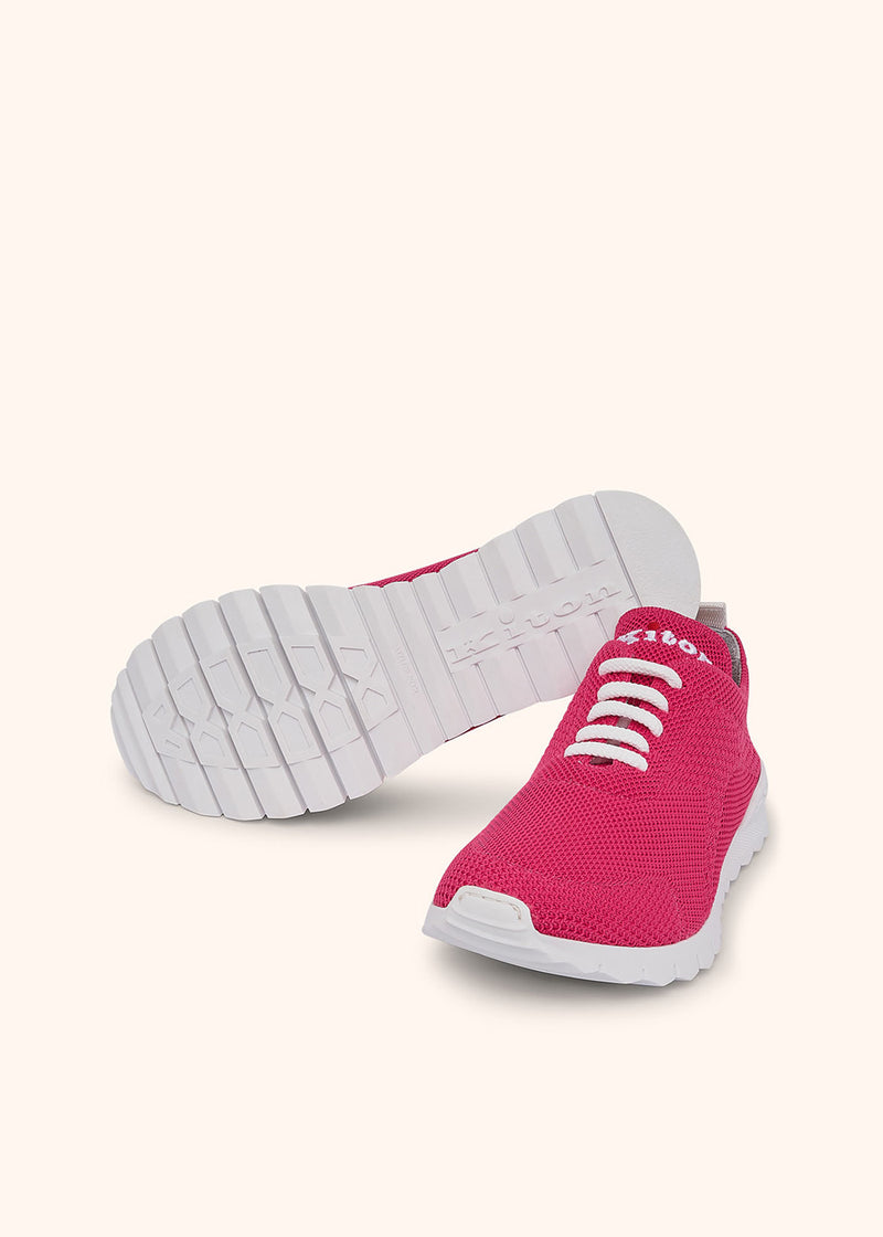 Kiton fuchsia sneakers shoes for woman, in cotton 3