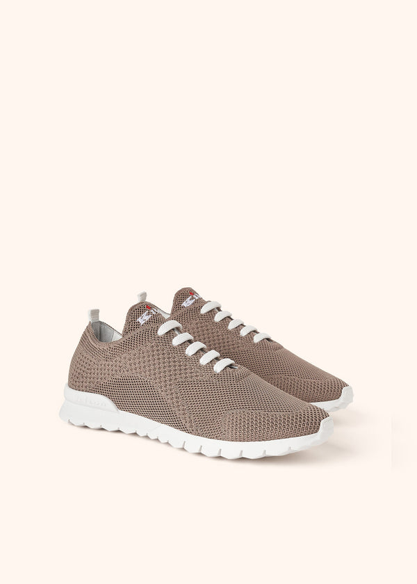Kiton taupe sneakers shoes for woman, in cotton 2
