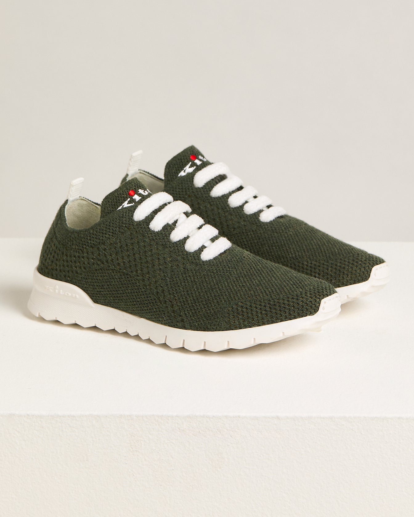 FIT PINE GREEN CASHMERE SNEAKERS
