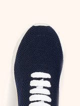 Kiton night blue sneakers shoes for woman, in cashmere 4