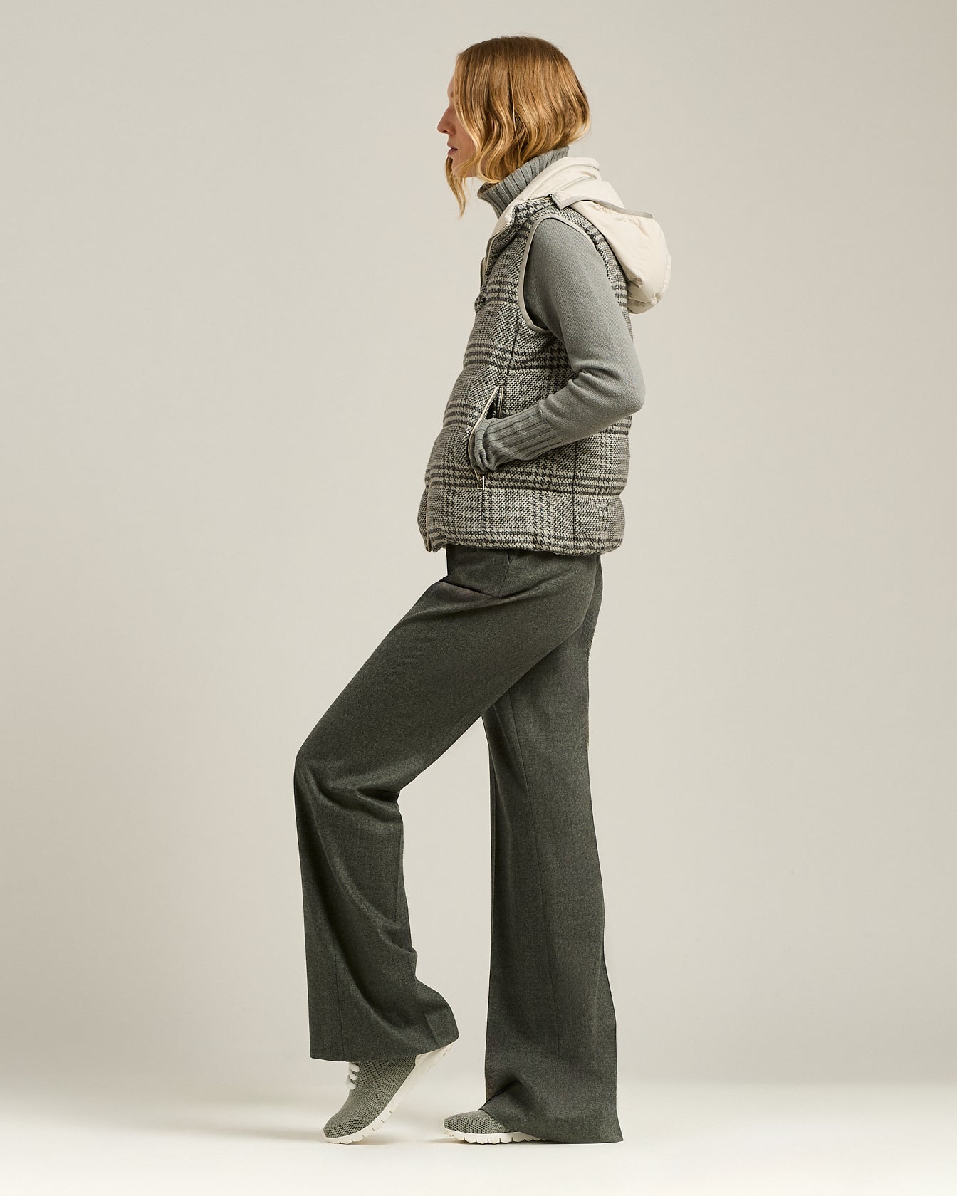 FIT GRAY CASHMERE SNEAKERS