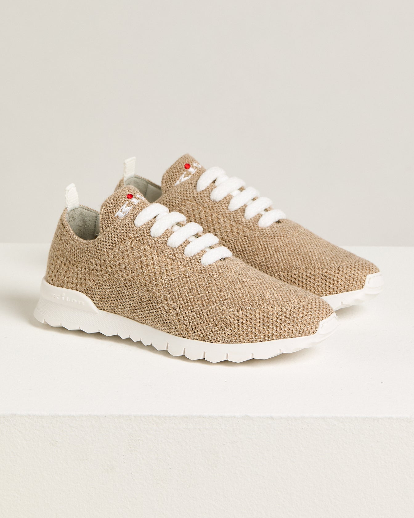 “FIT” TRAINERS IN BEIGE CASHMERE-KNIT