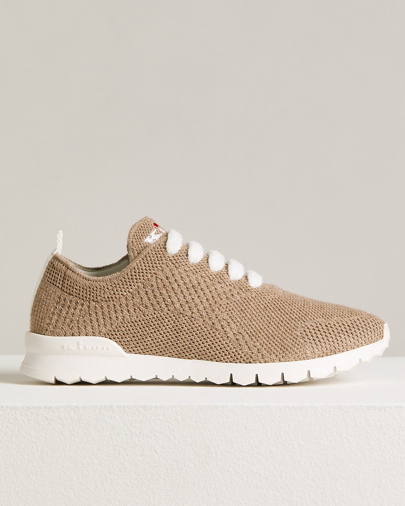 women's "fit" beige cashmere sneakers
