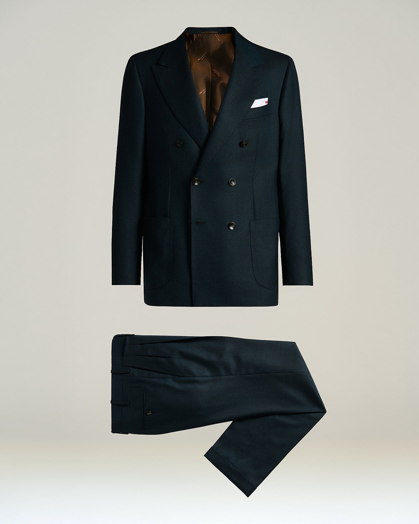 DOUBLE-BREASTED SUIT IN FINE WOOL BLEND