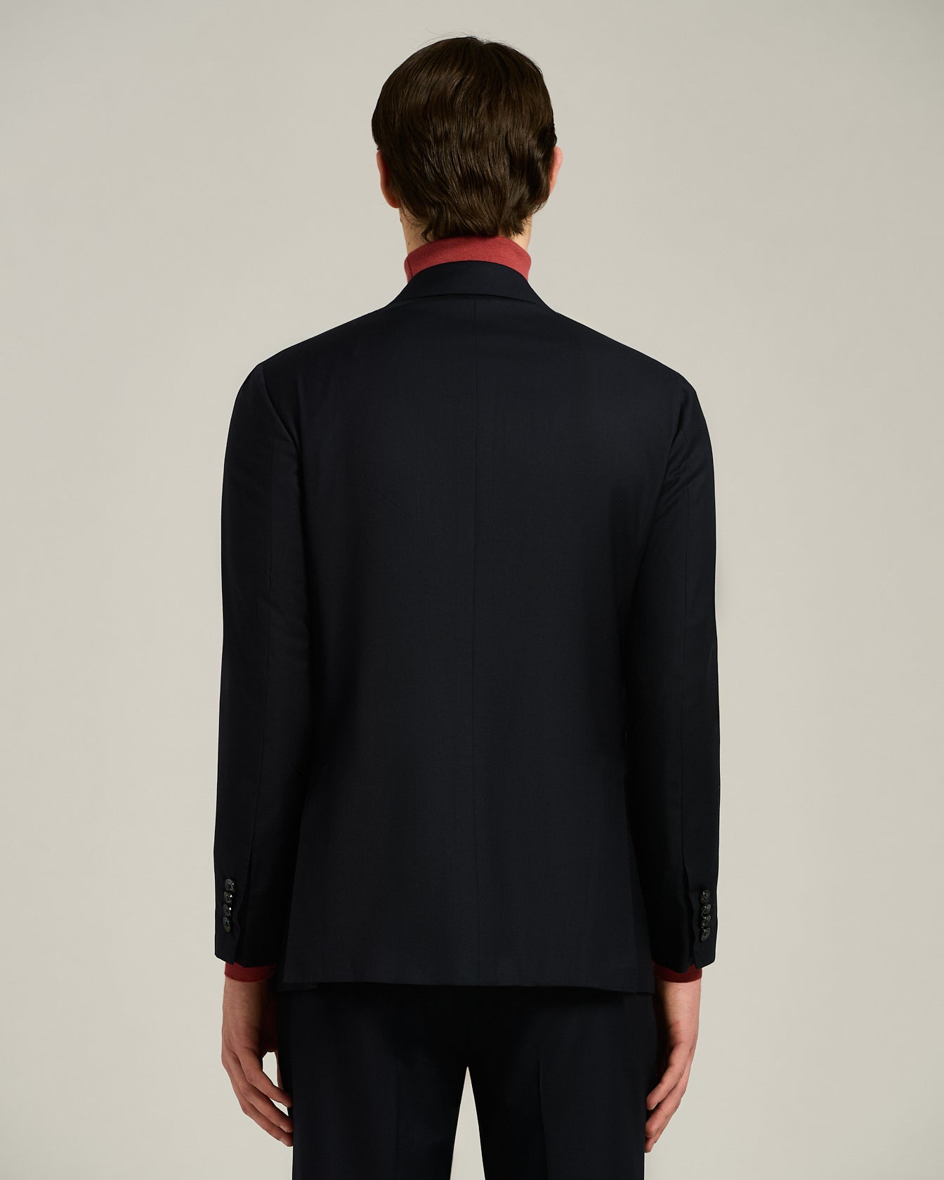 DOUBLE-BREASTED MONOCHROME WOOL SUIT