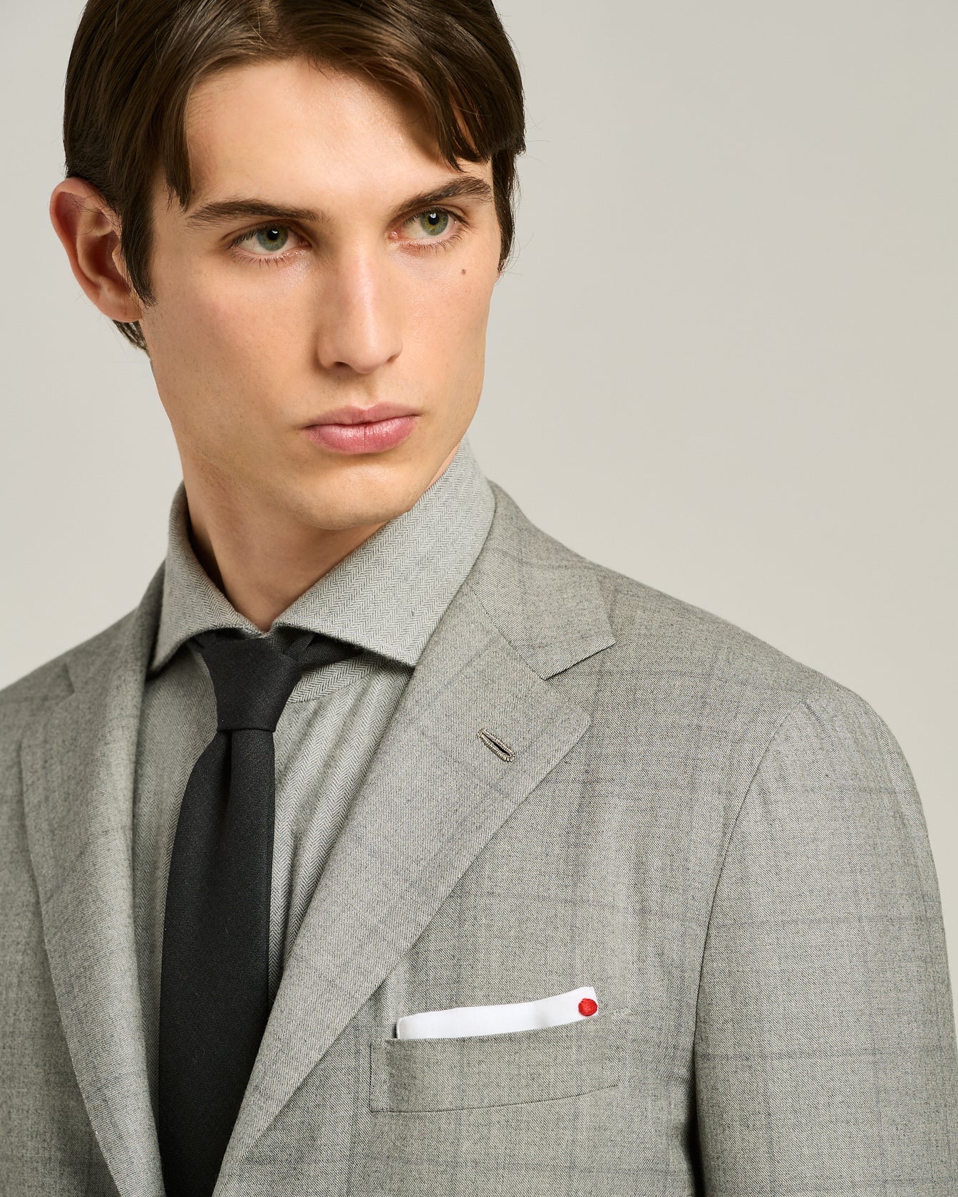 WOOL AND VICUÑA CHECKED SUIT
