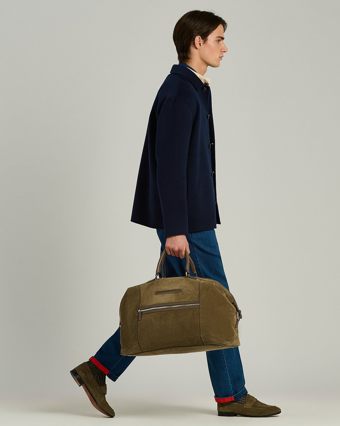 WEEKENDER BAG IN SUEDE CALFSKIN