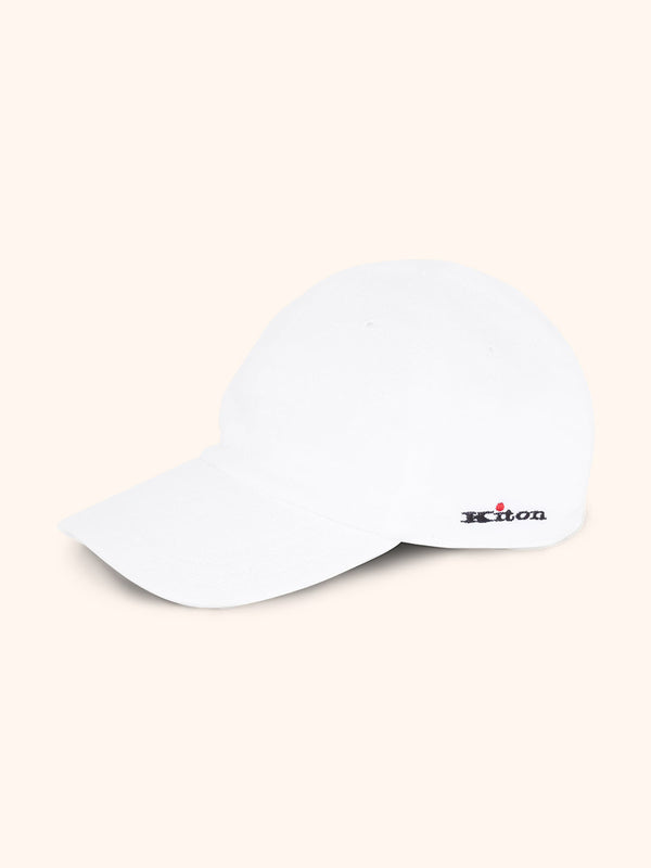 Kiton white hat baseball for man, in cotton 1