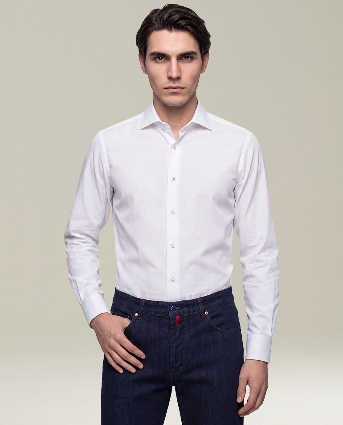 WHITE PURE COTTON SHIRT