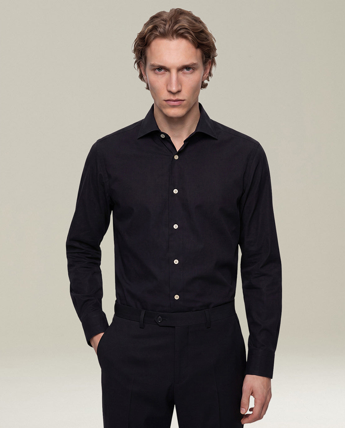 BLACK COTTON SHIRT