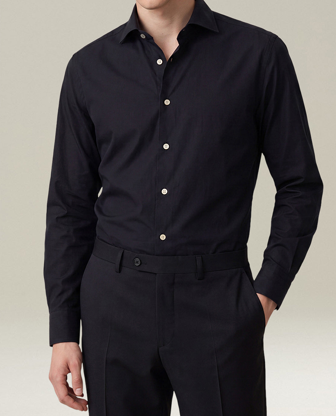 BLACK COTTON SHIRT