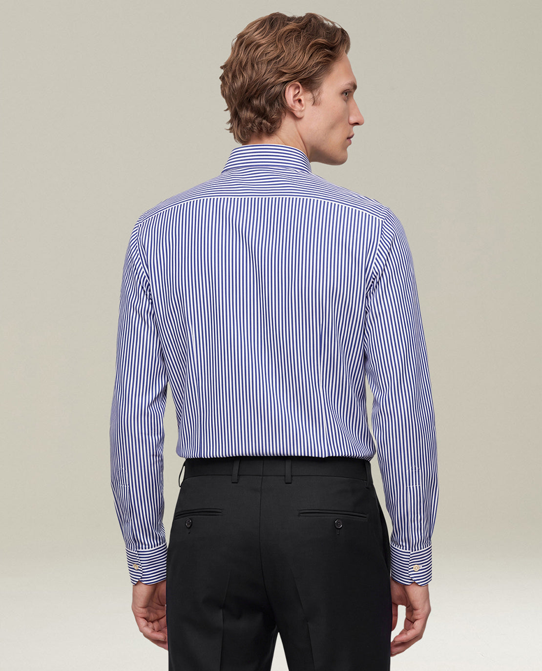 BLUE STRIPED COTTON SHIRT