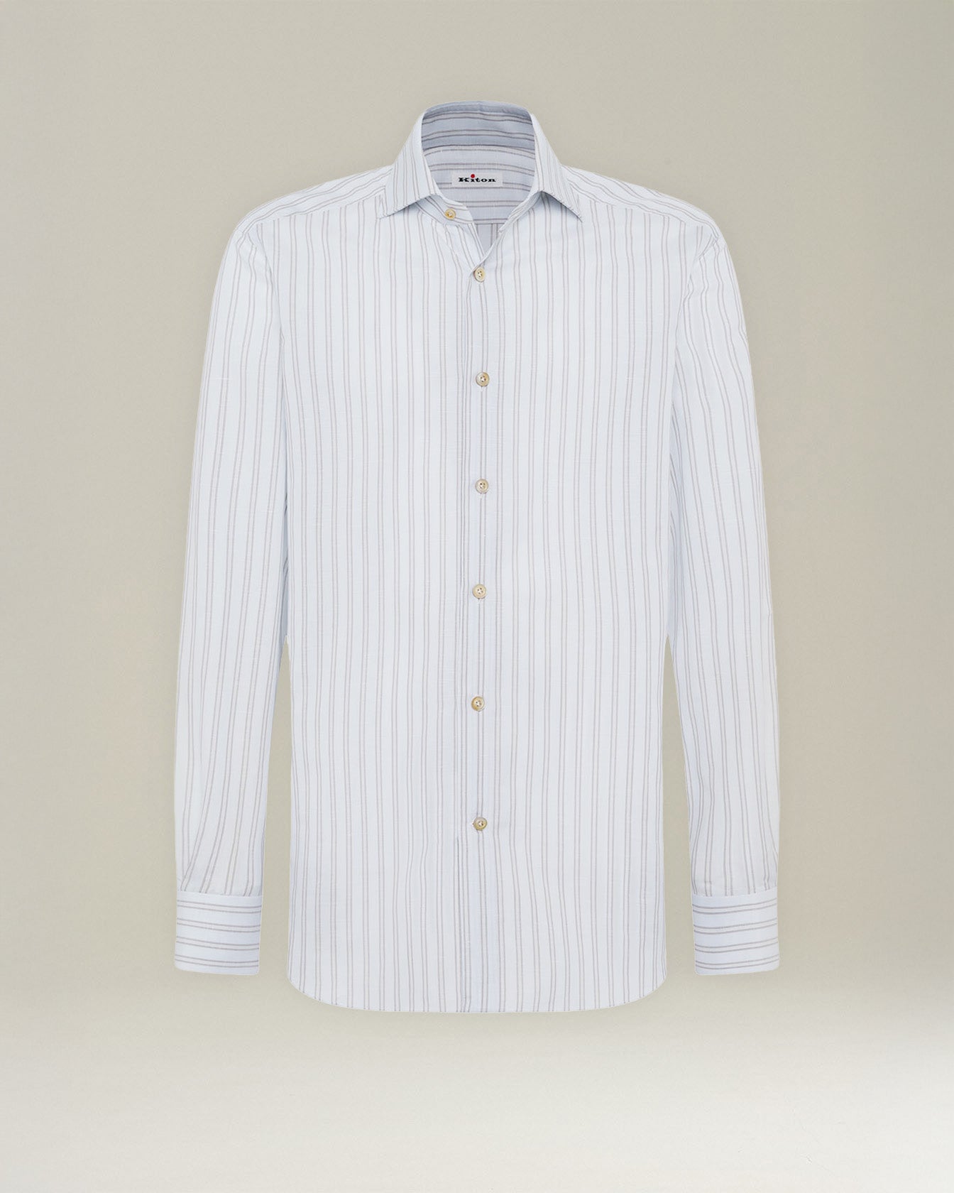 COTTON AND LINEN STRIPED SHIRT