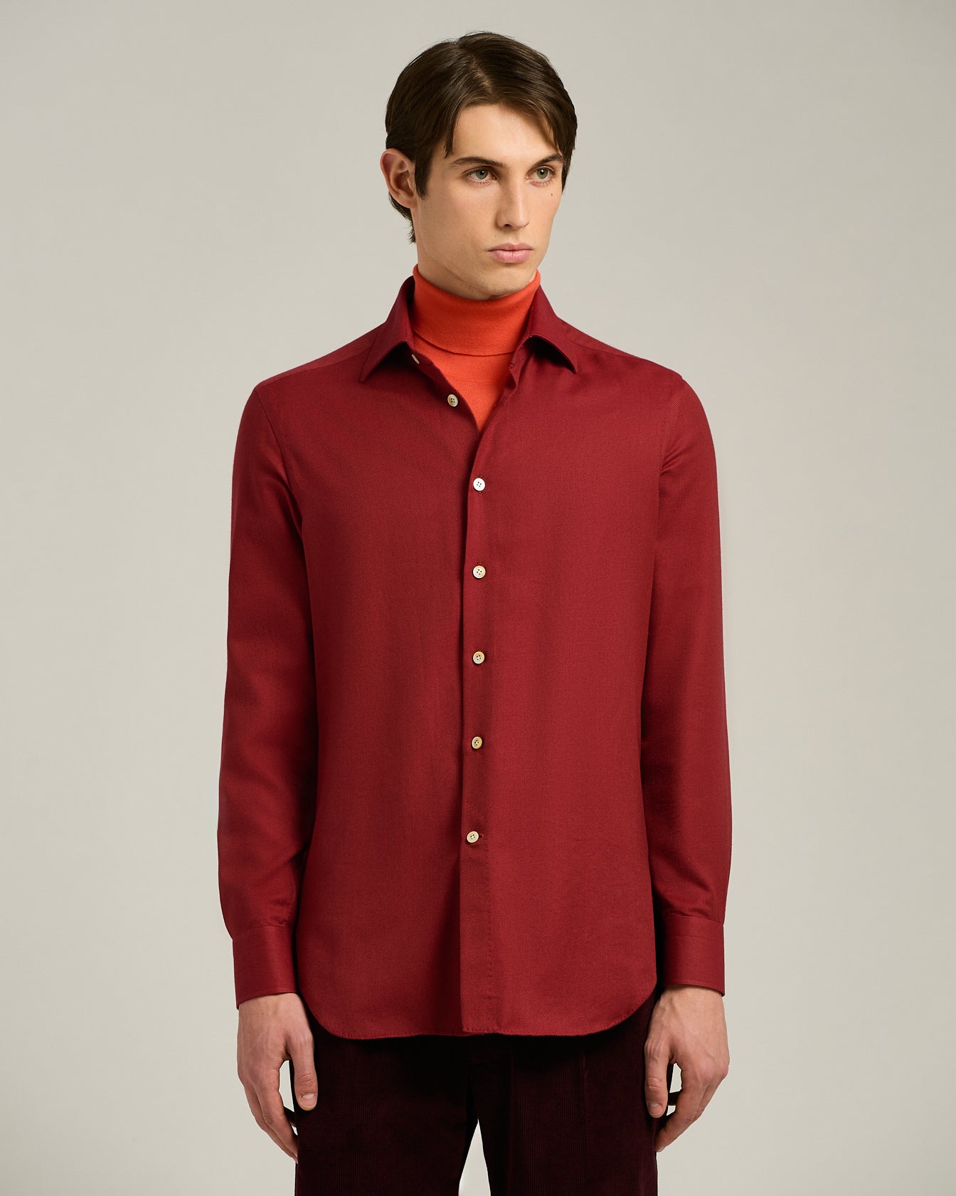 COTTON AND CASHMERE FLANNEL SHIRT
