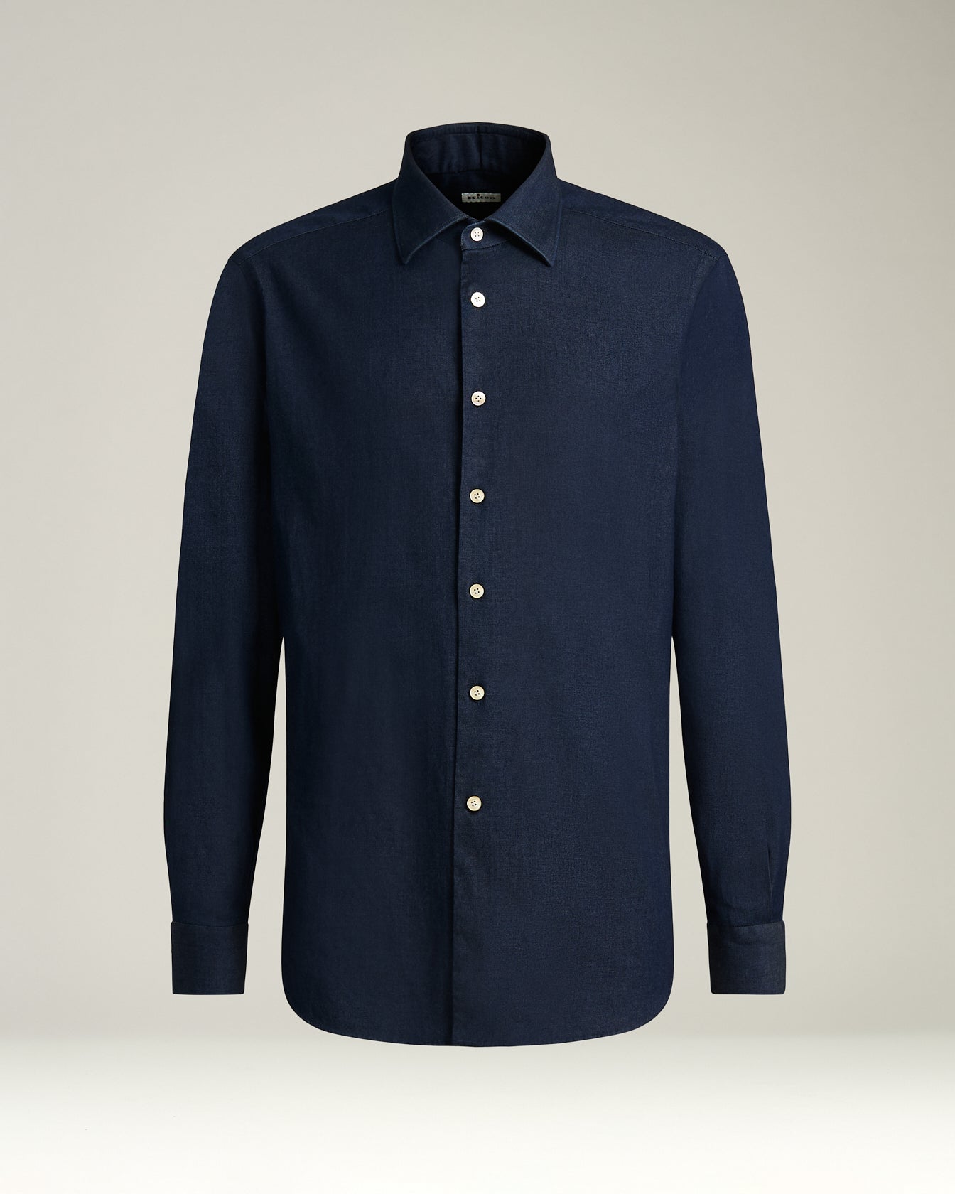 men’s casual shirt in night blue denim