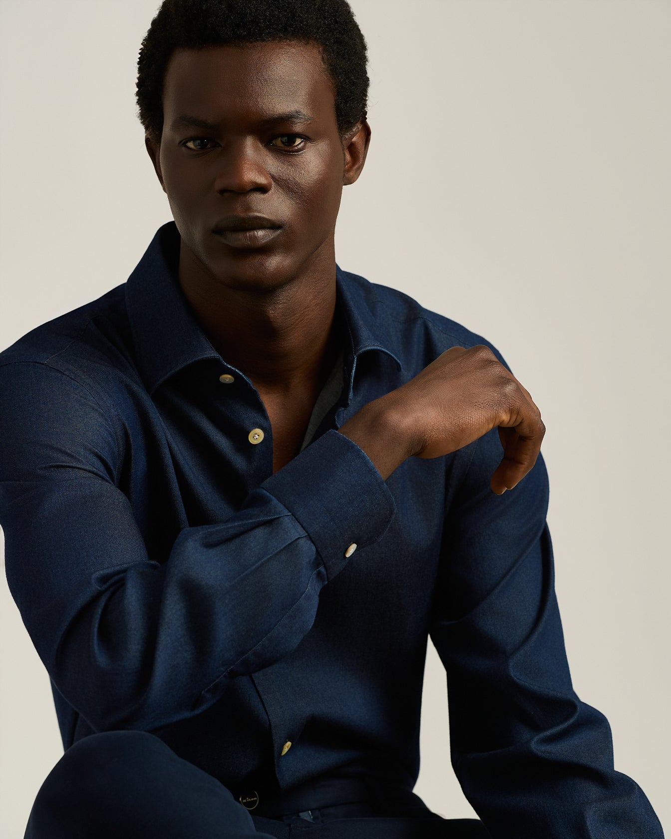 CASUAL SHIRT IN NIGHT BLUE DENIM