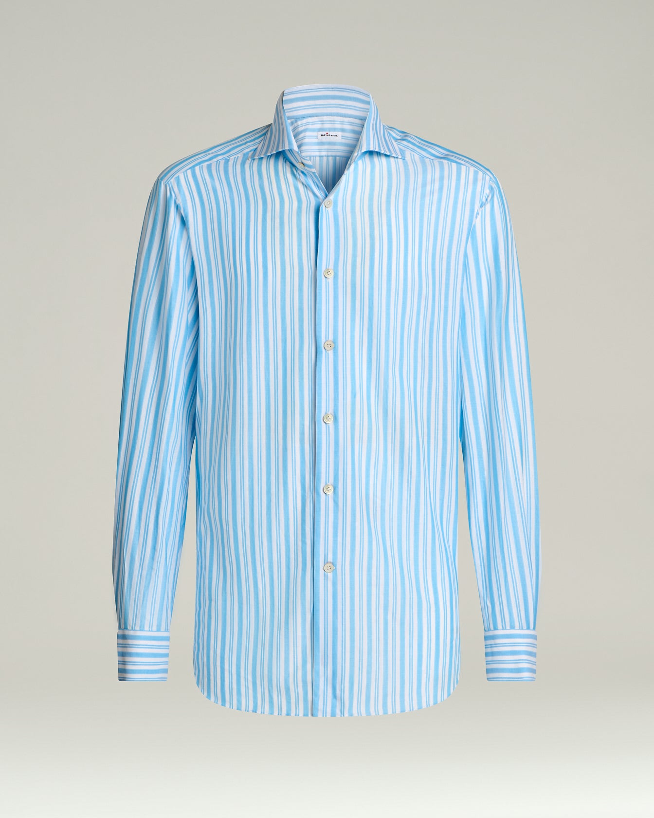 STRIPED TURQUOISE COTTON SHIRT