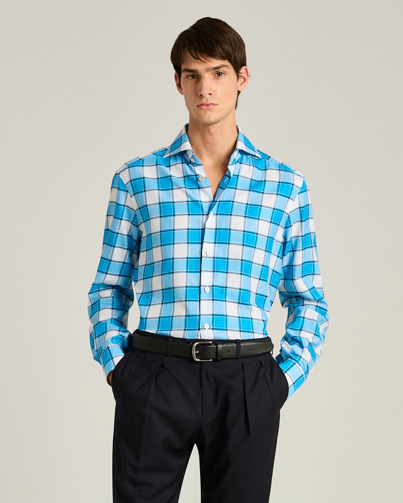 PURE COTTON CHECKED SHIRT