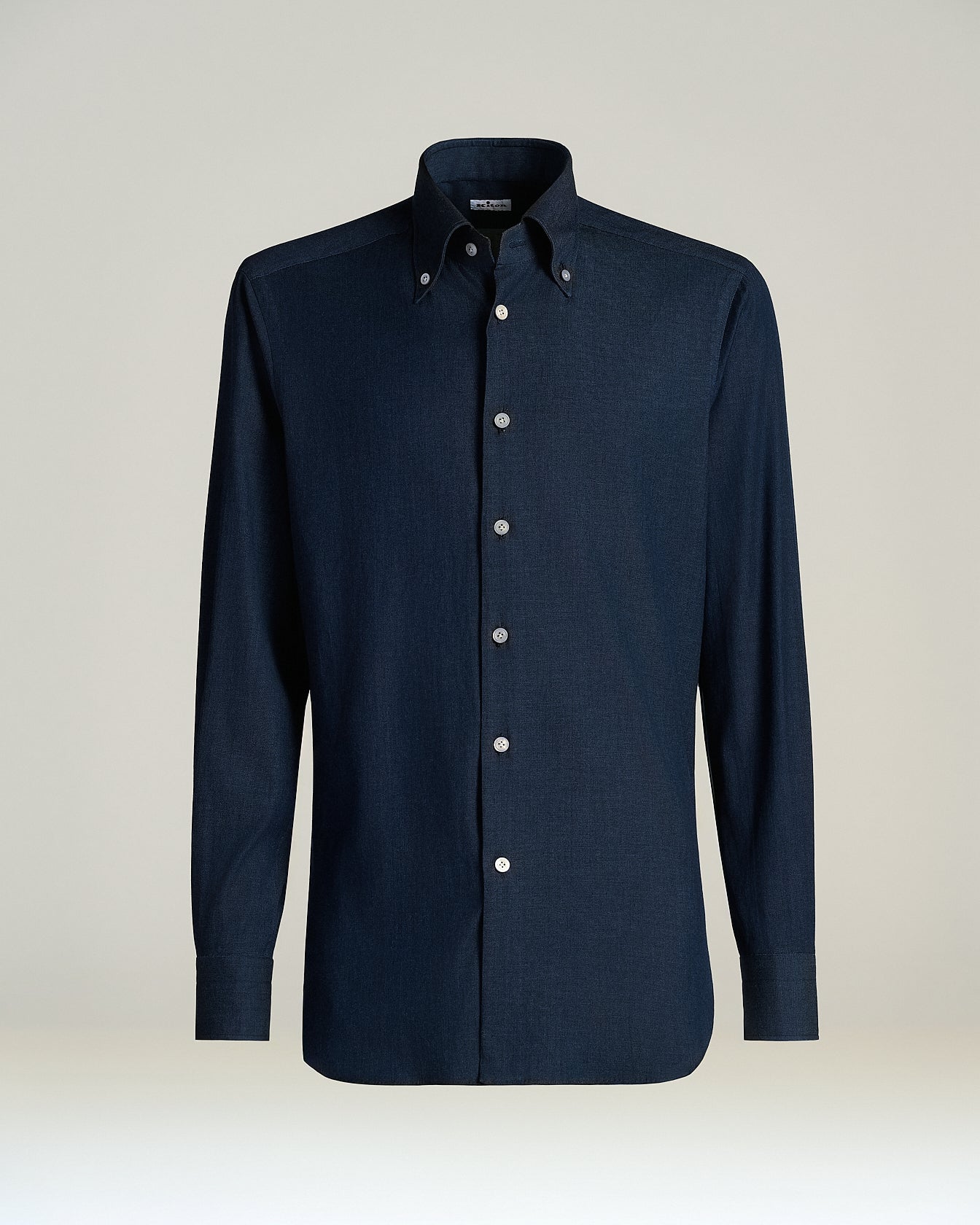 WASHED STRETCH COTTON BUTTON-DOWN SHIRT