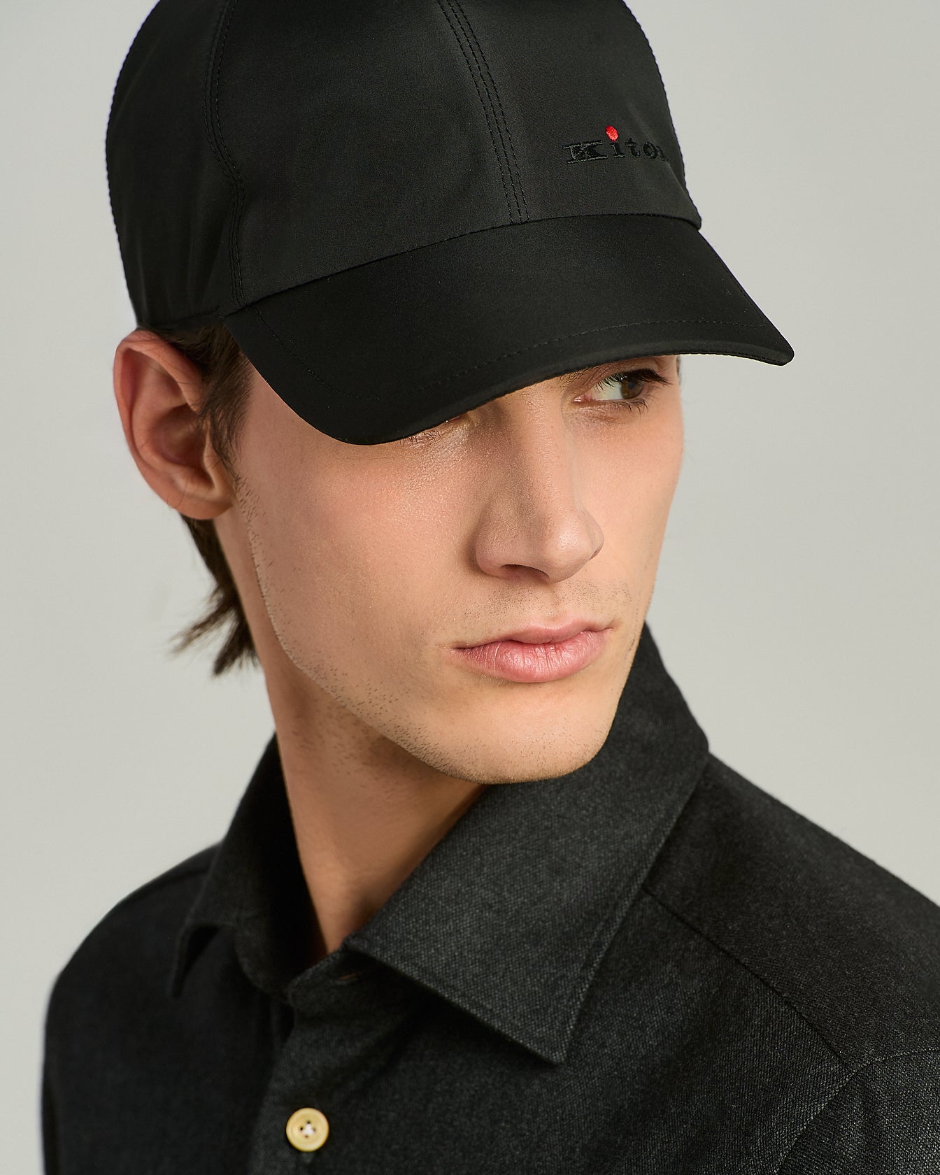 NAVY BLUE TECHNICAL FABRIC BASEBALL CAP