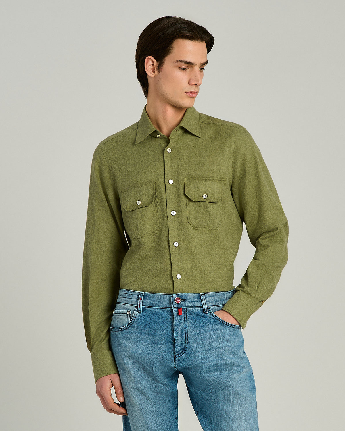 GREEN COTTON SHIRT 2