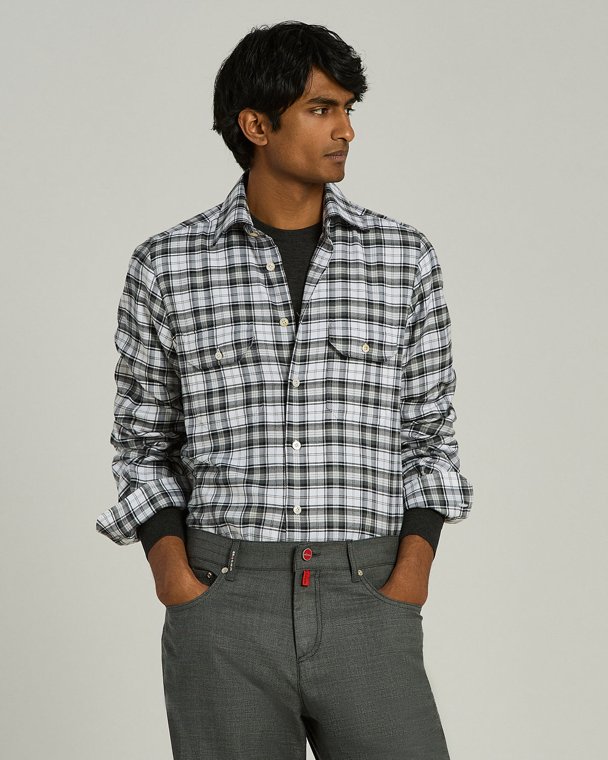 ANTHRACITE COTTON SHIRT 2