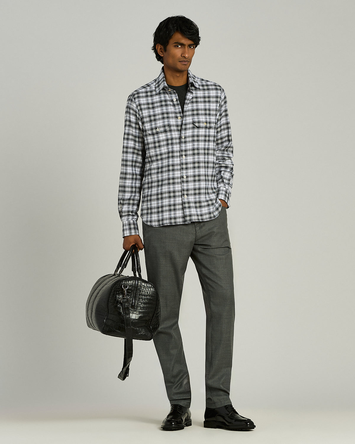 ANTHRACITE COTTON SHIRT 5