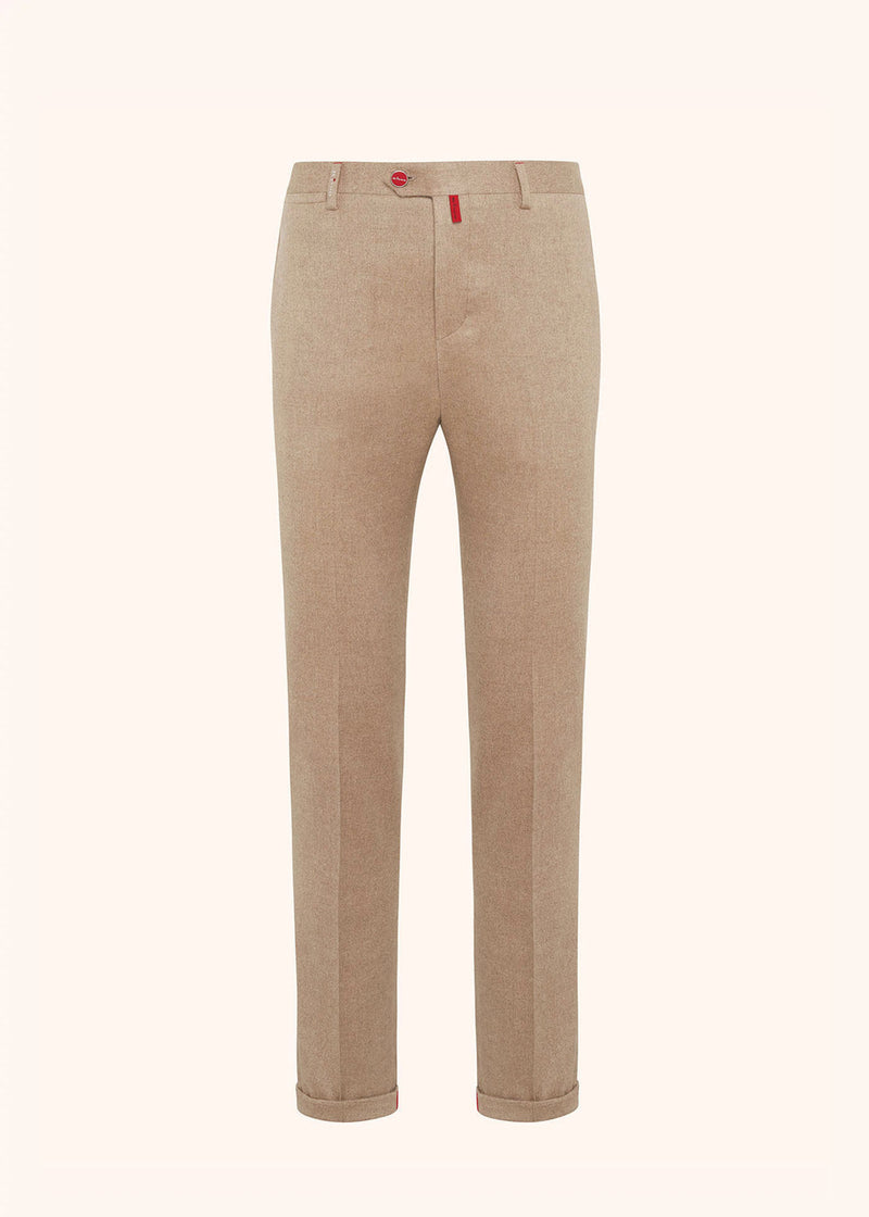 Kiton beige trousers for man, in cashmere 1