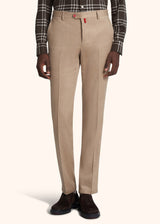 Kiton beige trousers for man, in cashmere 2