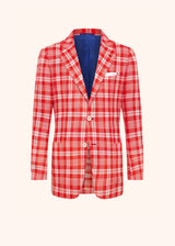 Kiton red jacket for man, in silk 1