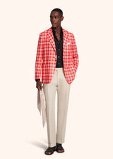 Kiton red jacket for man, in silk 5