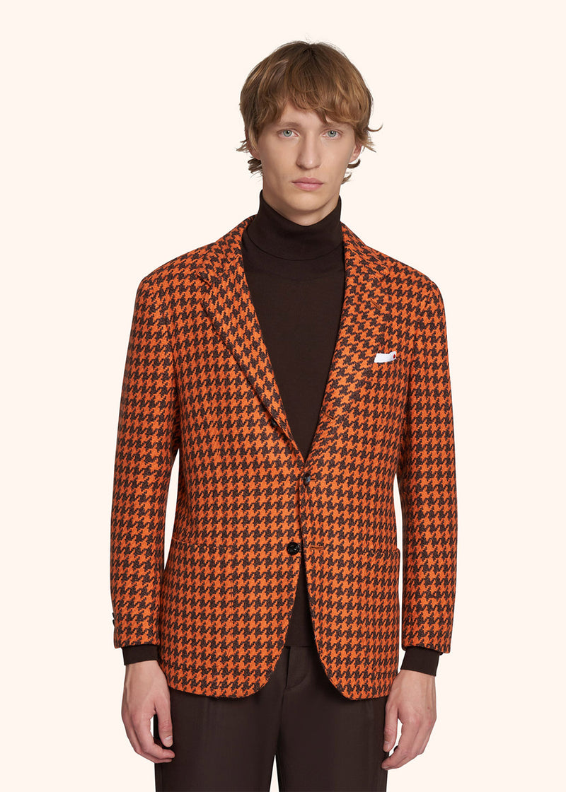 Kiton orange jacket for man, in cashmere 2