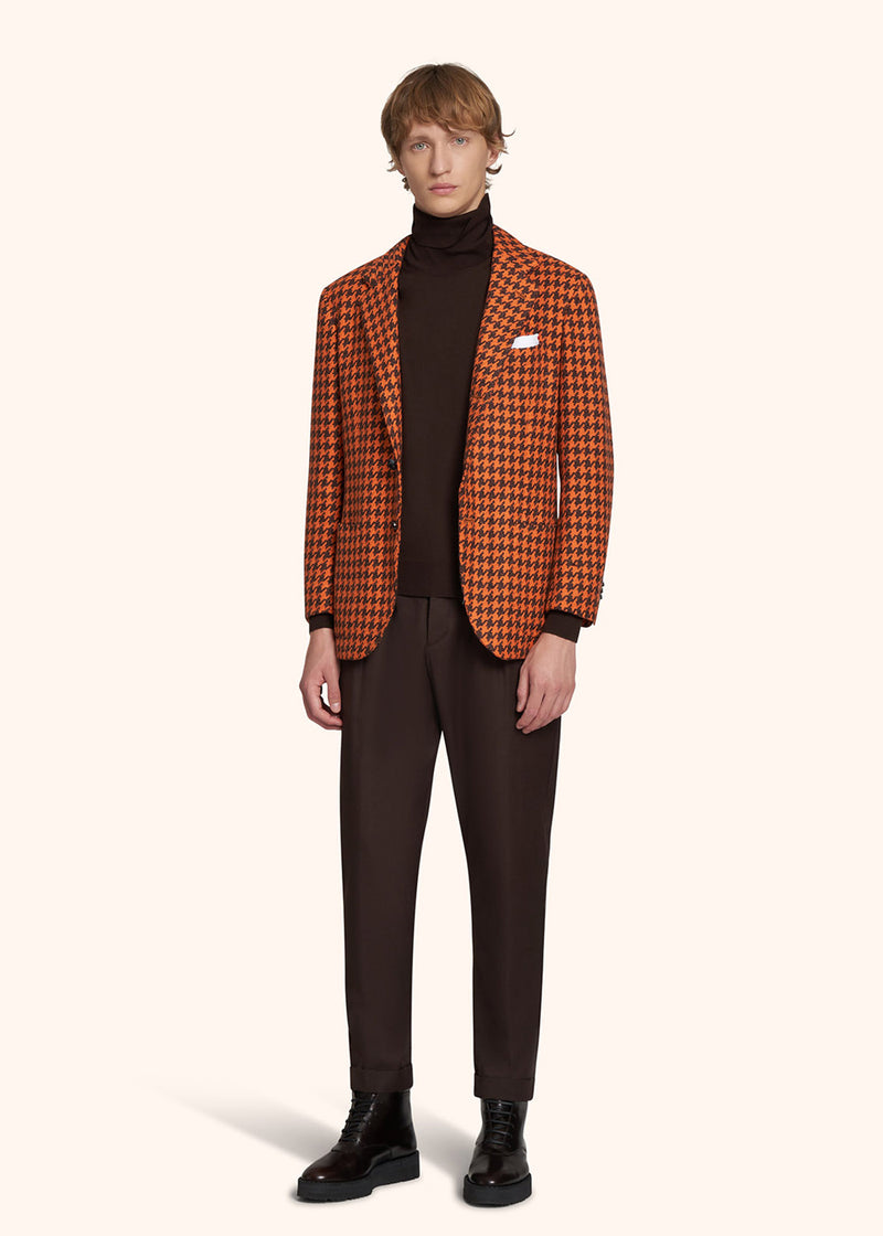 Kiton orange jacket for man, in cashmere 5