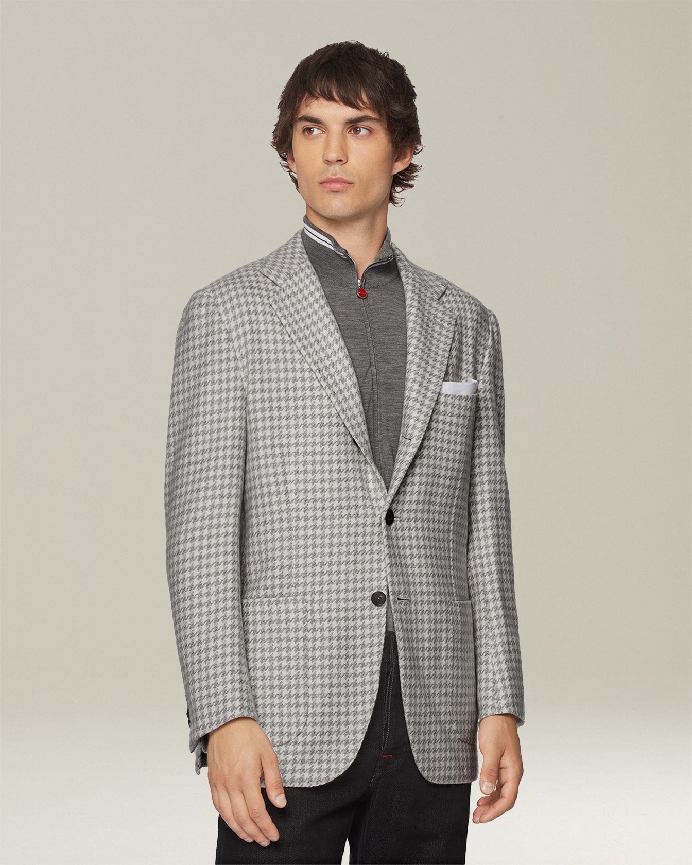 HOUNDSTOOTH CASHMERE BLAZER