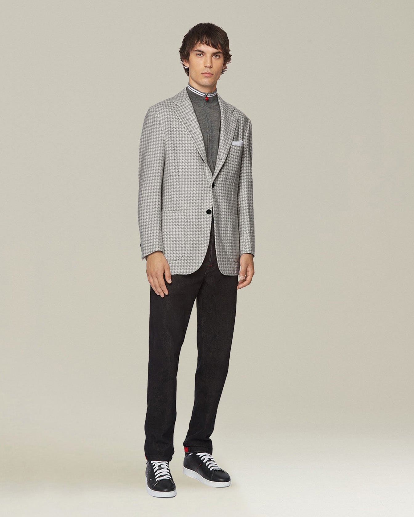 HOUNDSTOOTH CASHMERE BLAZER