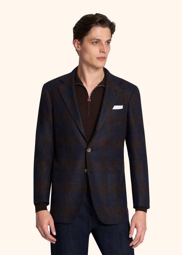 Kiton blue jacket for man, in cashmere 2